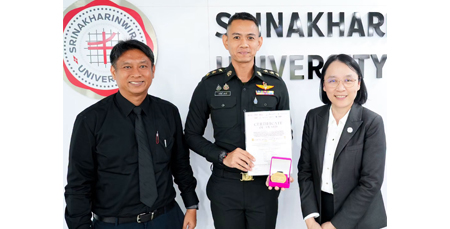 ขอแสดงความยินดีกับร้อยเอกวสวัตติ์ เสาวดี นิสิตระดับปริญญาเอก คณะวิศวกรรมศาสตร์ มศว